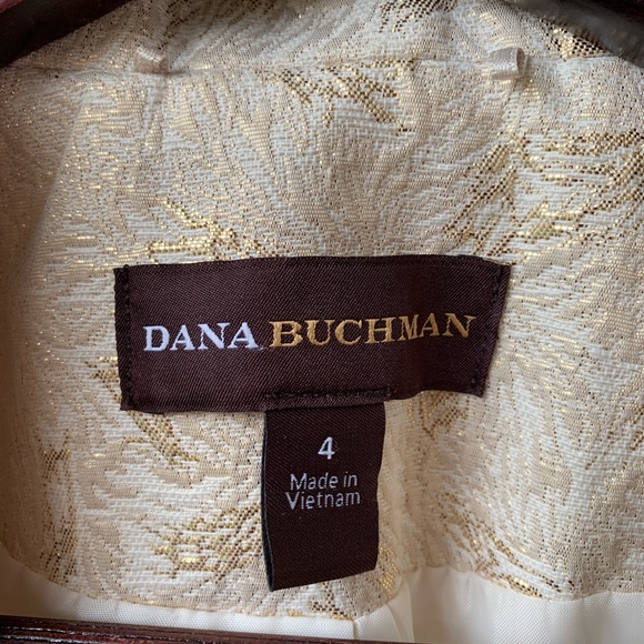 💕 Dana Buchman Gold and Cream Blazer - Picture 2 of 8